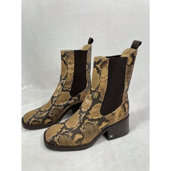 Sam Edelman Women's Dasha Animal Print 8 M Animal Print Booties NIB $180 - Picture 3 of 7